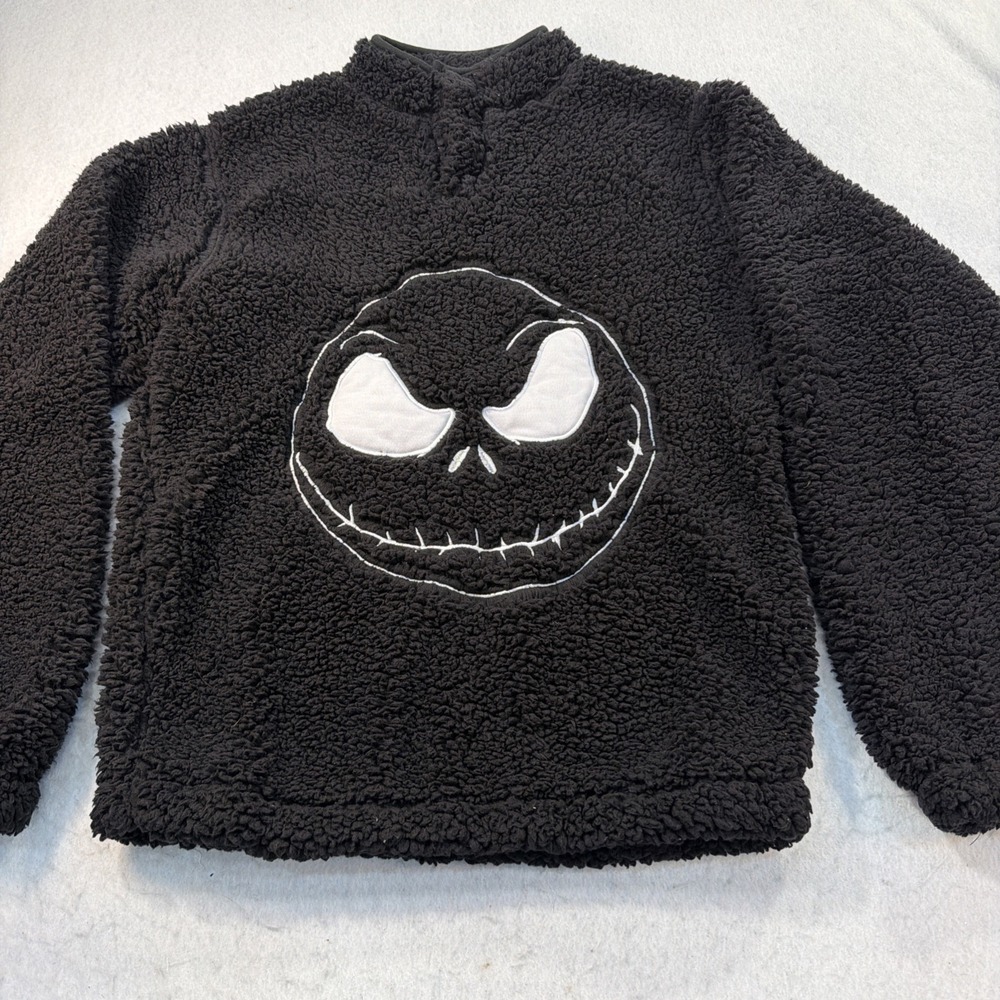 Nightmare Before Christmas Jack Skellington Fleece Sweatshirt Size Small Disney